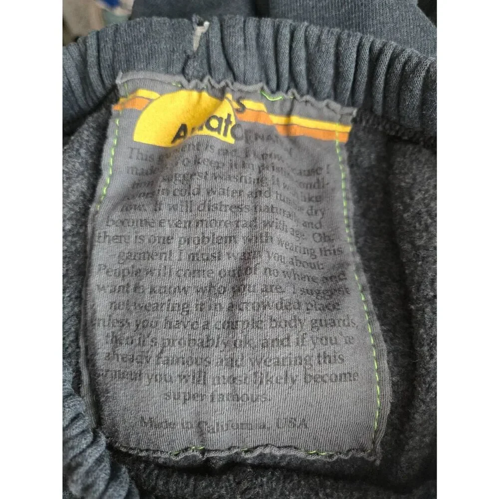 Aviator Nation Logo Sweatpants Charcoal Black Sz Small